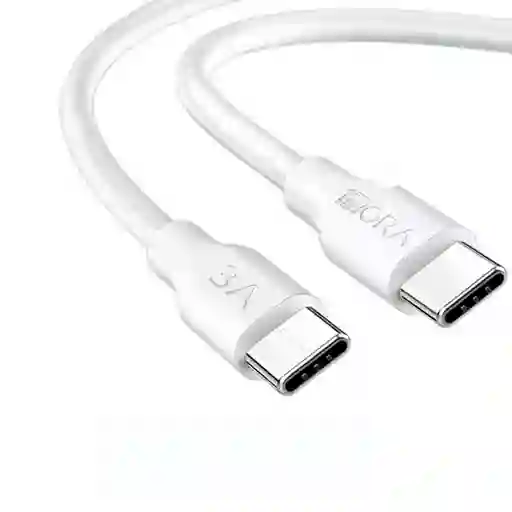 Cable Tipo C A Tipo C Carga Rapida 1m 1hora- Blanco