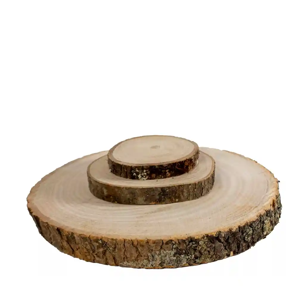 Rodaja De Madera X2 Natural 7 Cm