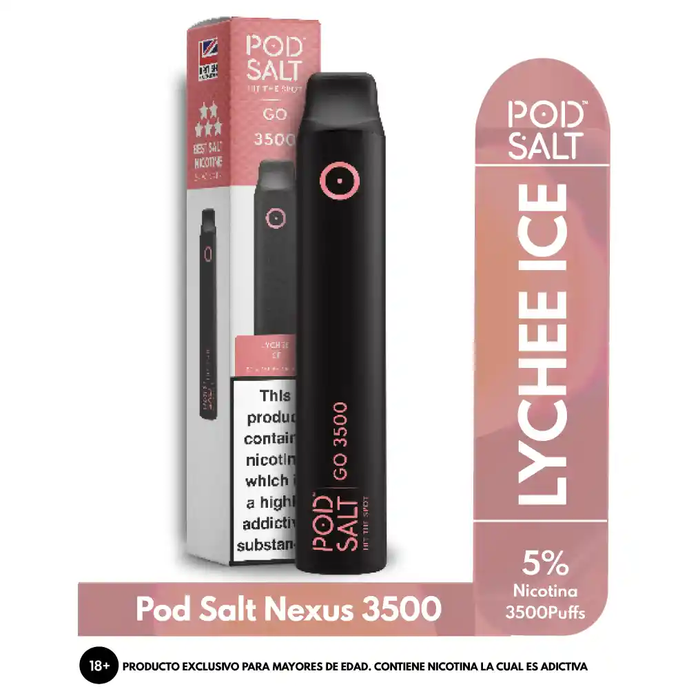 Vap Pod Salt Lychee Ice 3500 Puf 5%