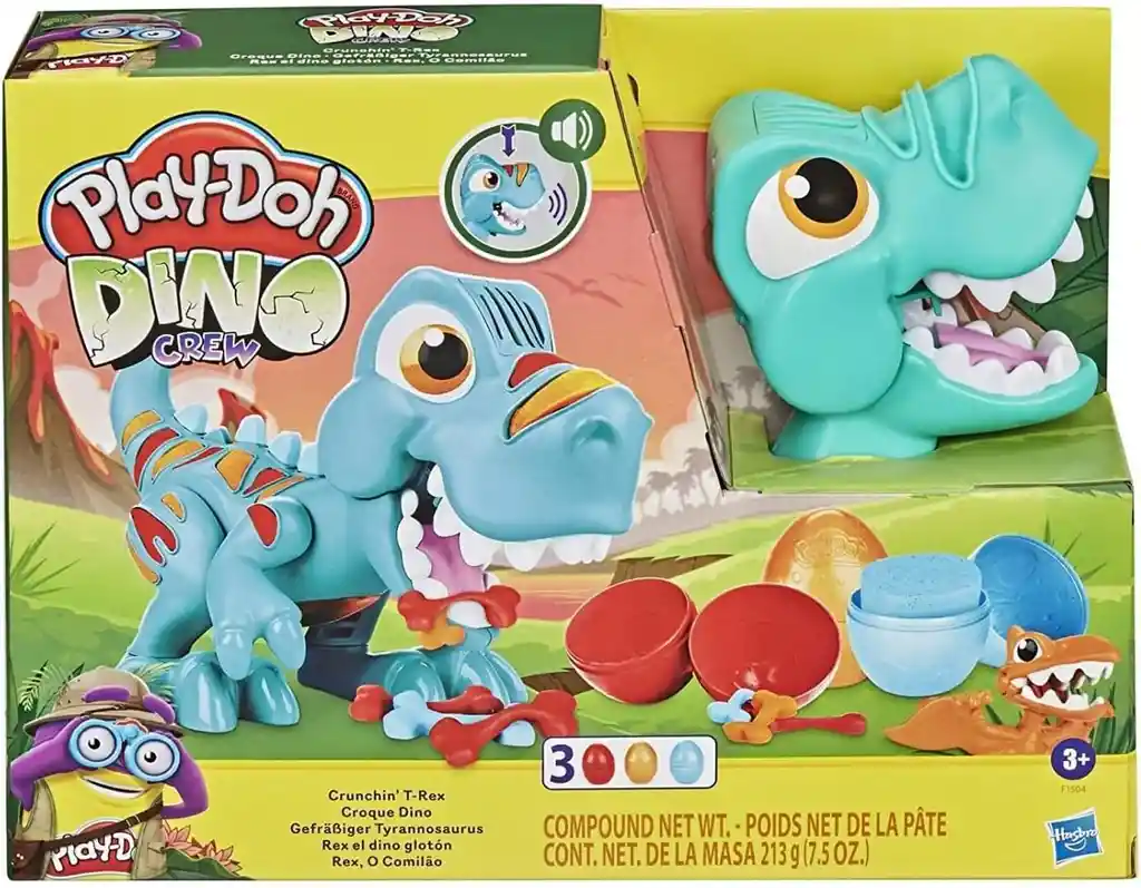 Juego Set Play-doh Dino Crew T-rex Con Colores Para Niños