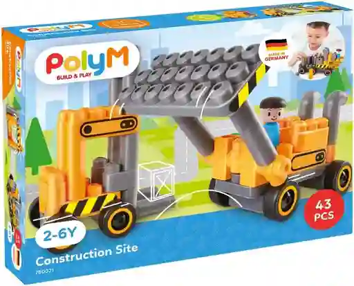 Set Infantil De Construcción Motricidad Montacarga Niños