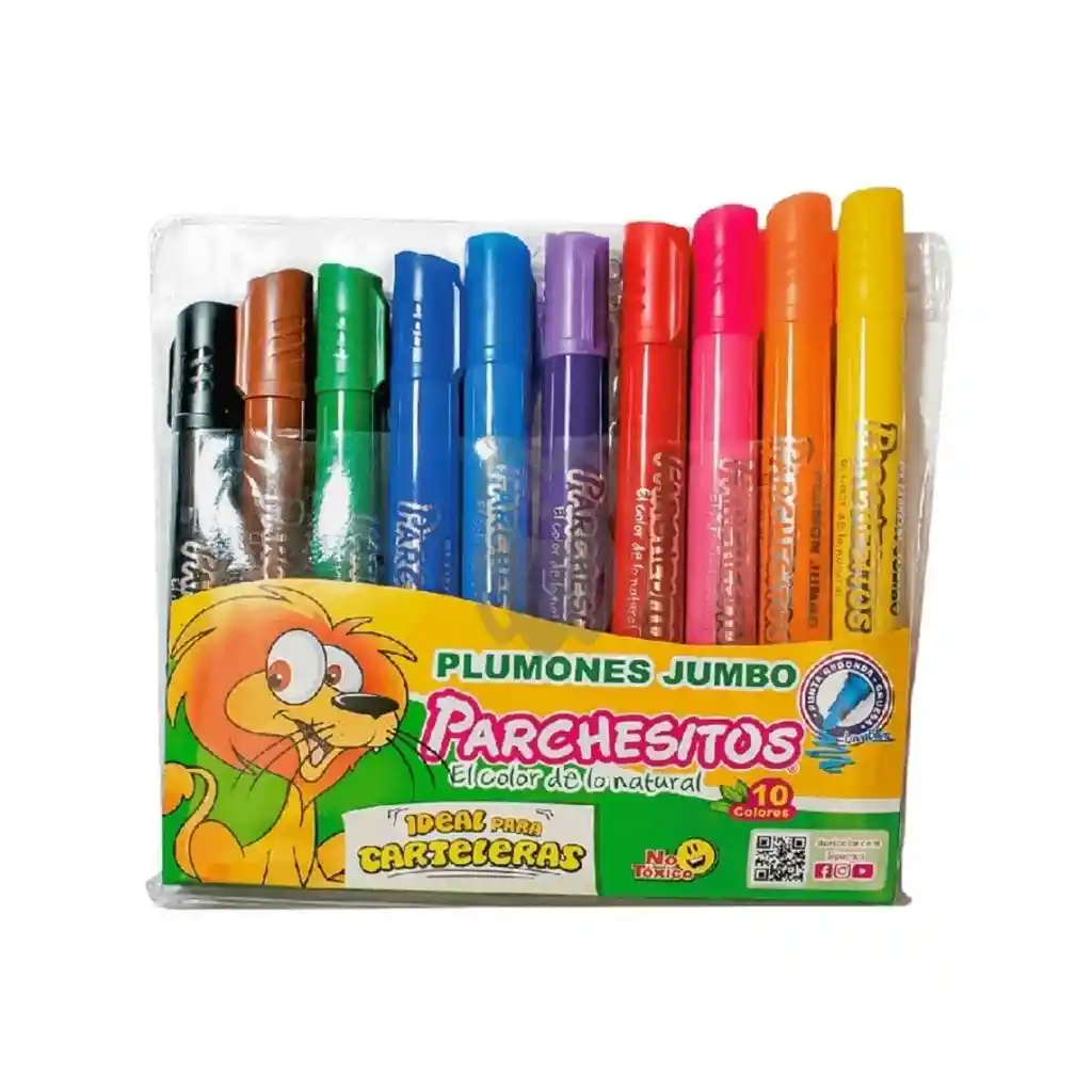 Plumones Jumbo X 10 Parchesitos