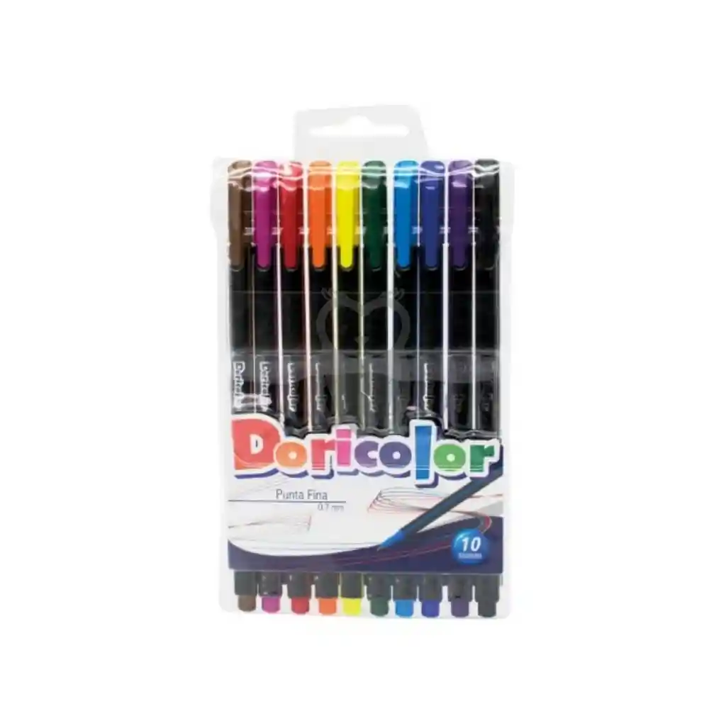 Marcador Trazo Fino X 8 Doricolor Colores Intensos
