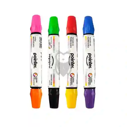 Marcador Para Tablero Blanco Doble Punta X 8 Colores Pointer