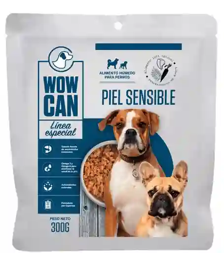 Alimento Para Perro Cocido Al Vapor Wow Can Piel Sensible Wow Can Hipoalergenico 300 Gr