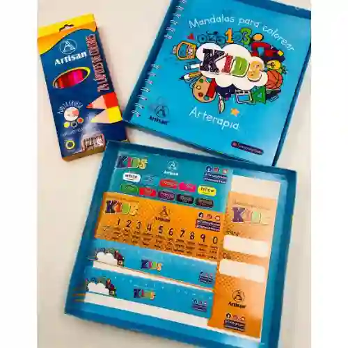 Artisan Libro De Mandalas Infantiles + Colores X24