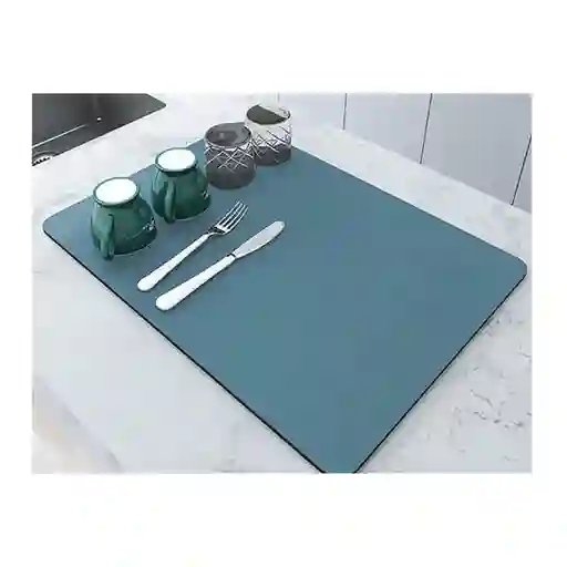 Tapete Ultra Absorbente Para Baño Cocina 30x60 Cm Azul