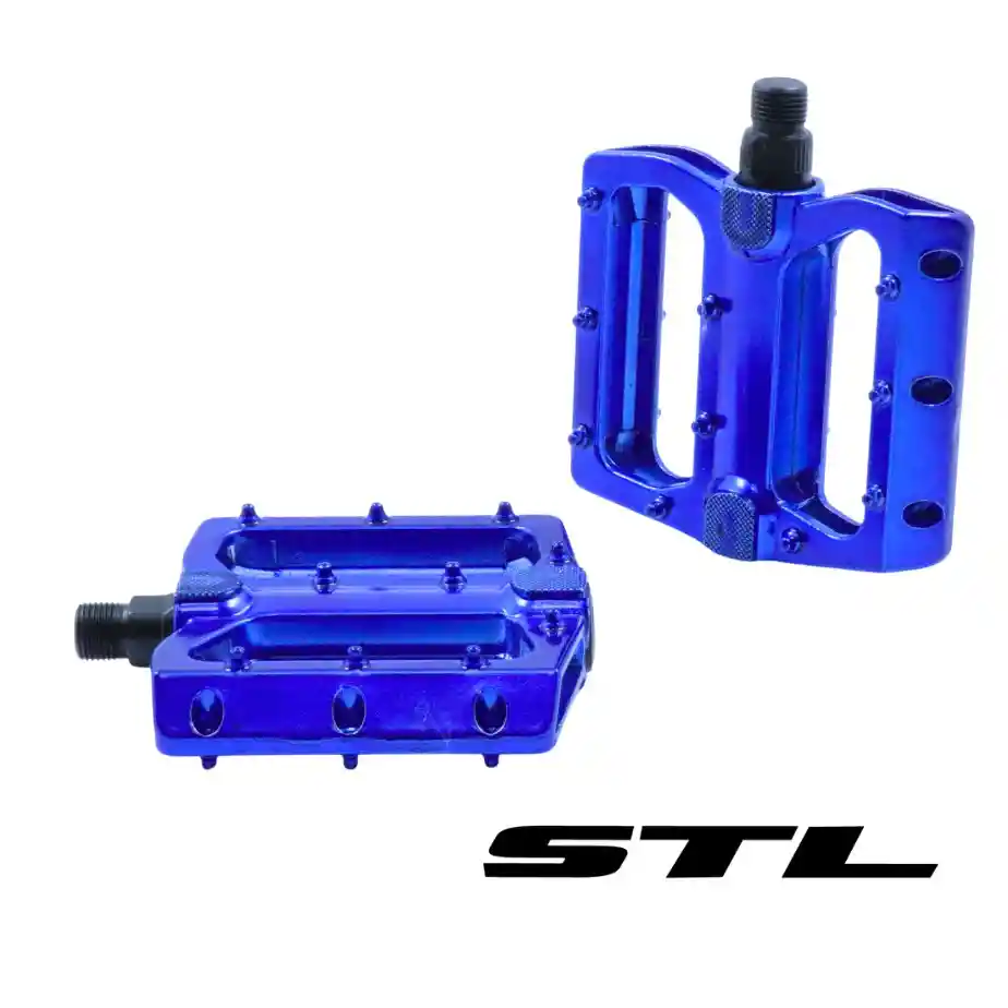 Pedal Stl Mtb Aluminio Azul