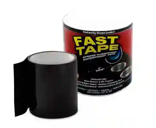 Cinta Impermeable De Goma Fuerte Fast Tape 4x5 Negro