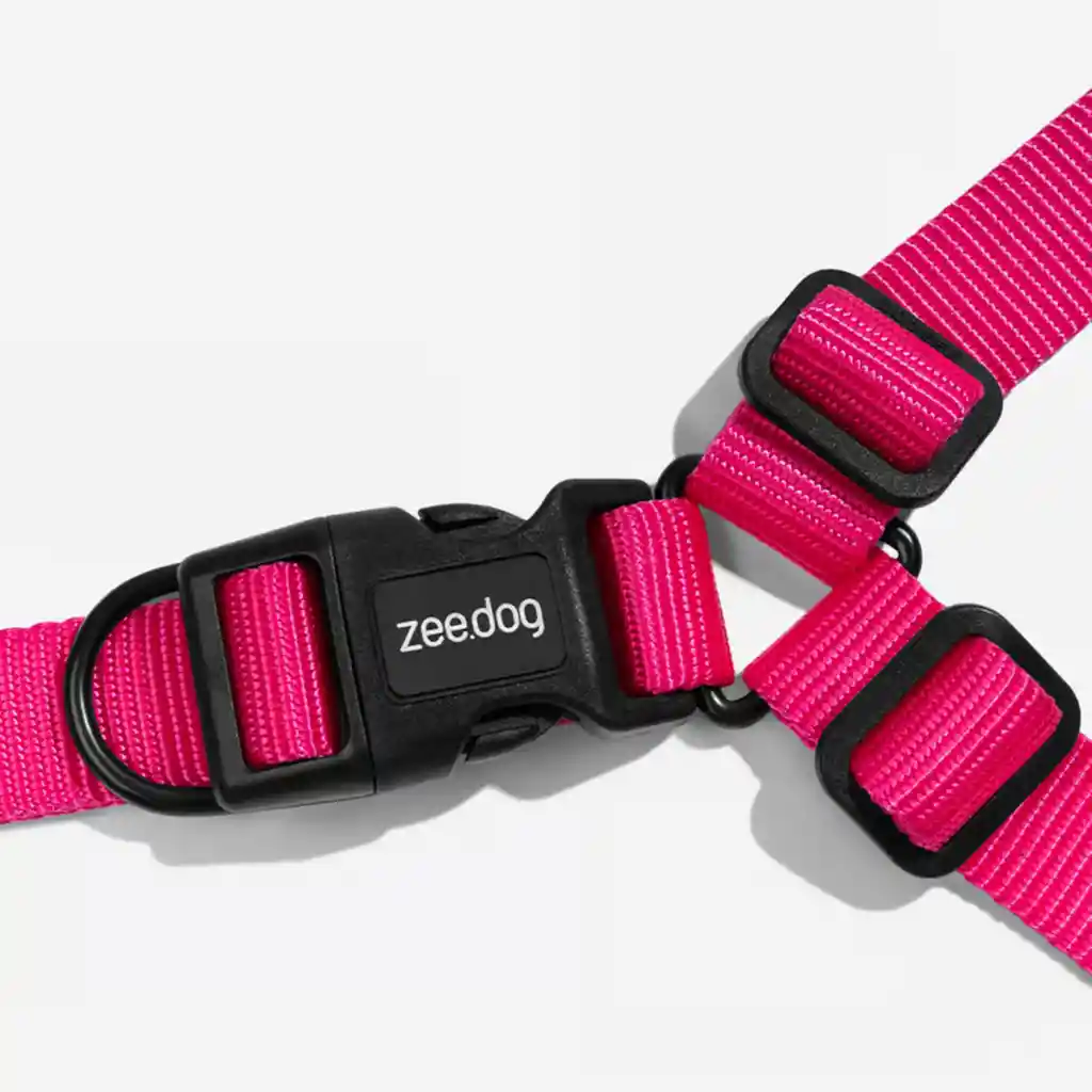 Zee.dog Soft Walk Harness - Arnés Antitirones Pink Led Talla M