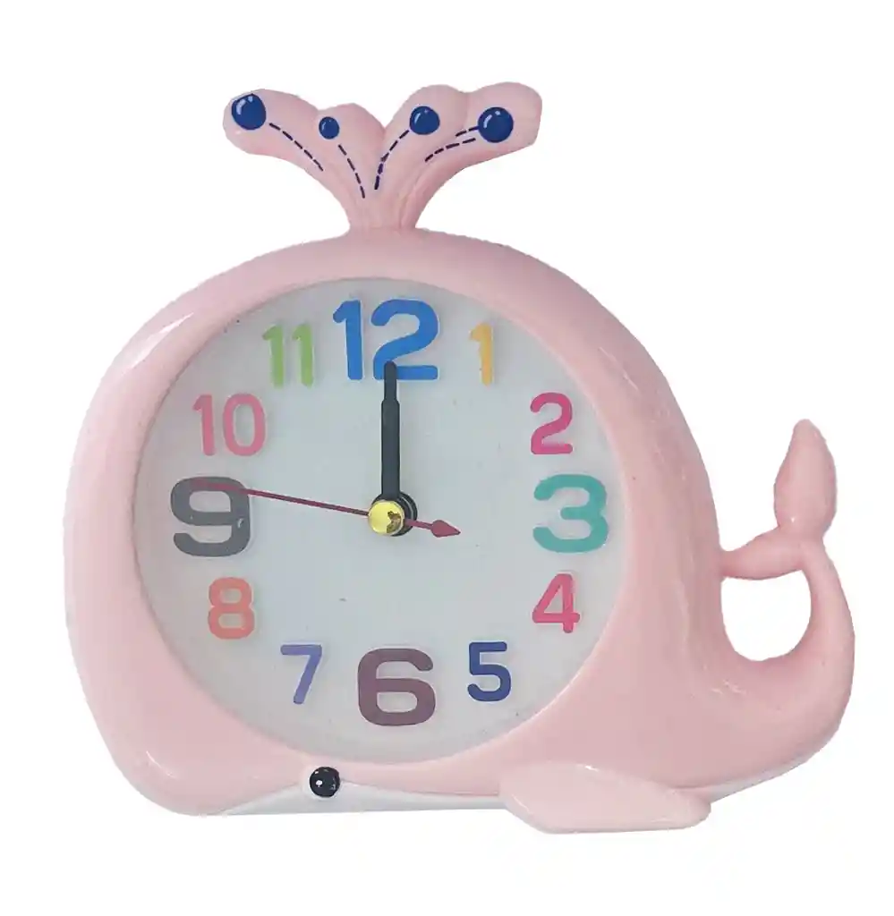 Reloj De Mesa Para Niños (a) Ballena Decoracion + Bateria