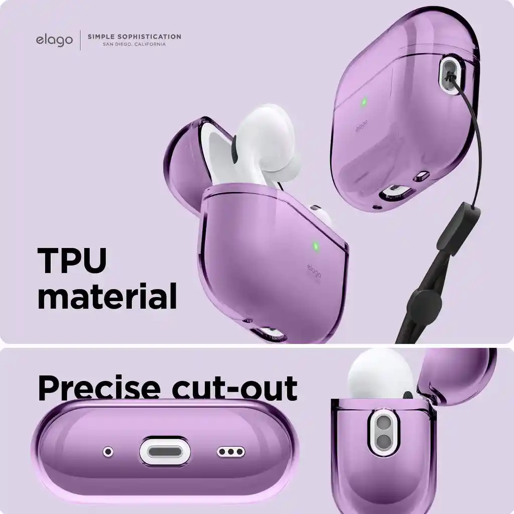 Elago Estuche Para Airpods Pro 2 Elago Clear En Morado