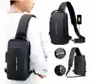 Bolso Canguro De Hombre Antirrobo Impermeable Con Usb