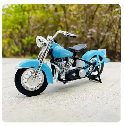 Moto De Colección Harley-davidson 1953 Fl Hydra Glide Azul