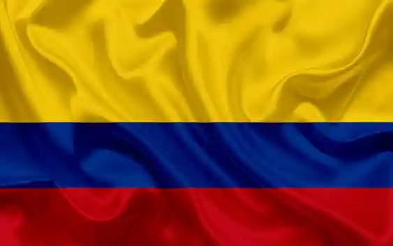 Bandera De Colombia En Satin Grande Para Interior 2 Metros