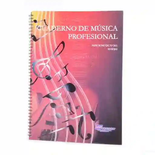 Cuaderno De Música Profesional Pentagramado Argollado Grande