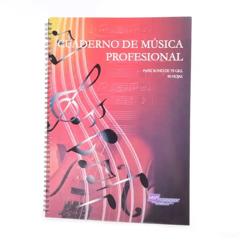 Cuaderno De Música Profesional Pentagramado Argollado Grande