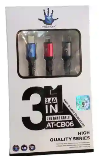 Cable De Carga Multiple 3 En 1, Cable De Carga Rapida Mult
