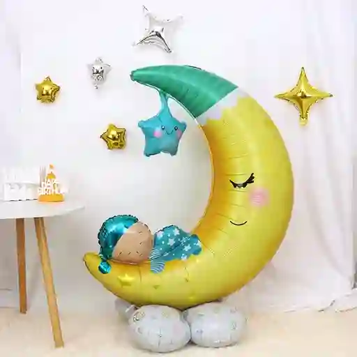 Globo Gigante Luna Con Base Para Baby Shower