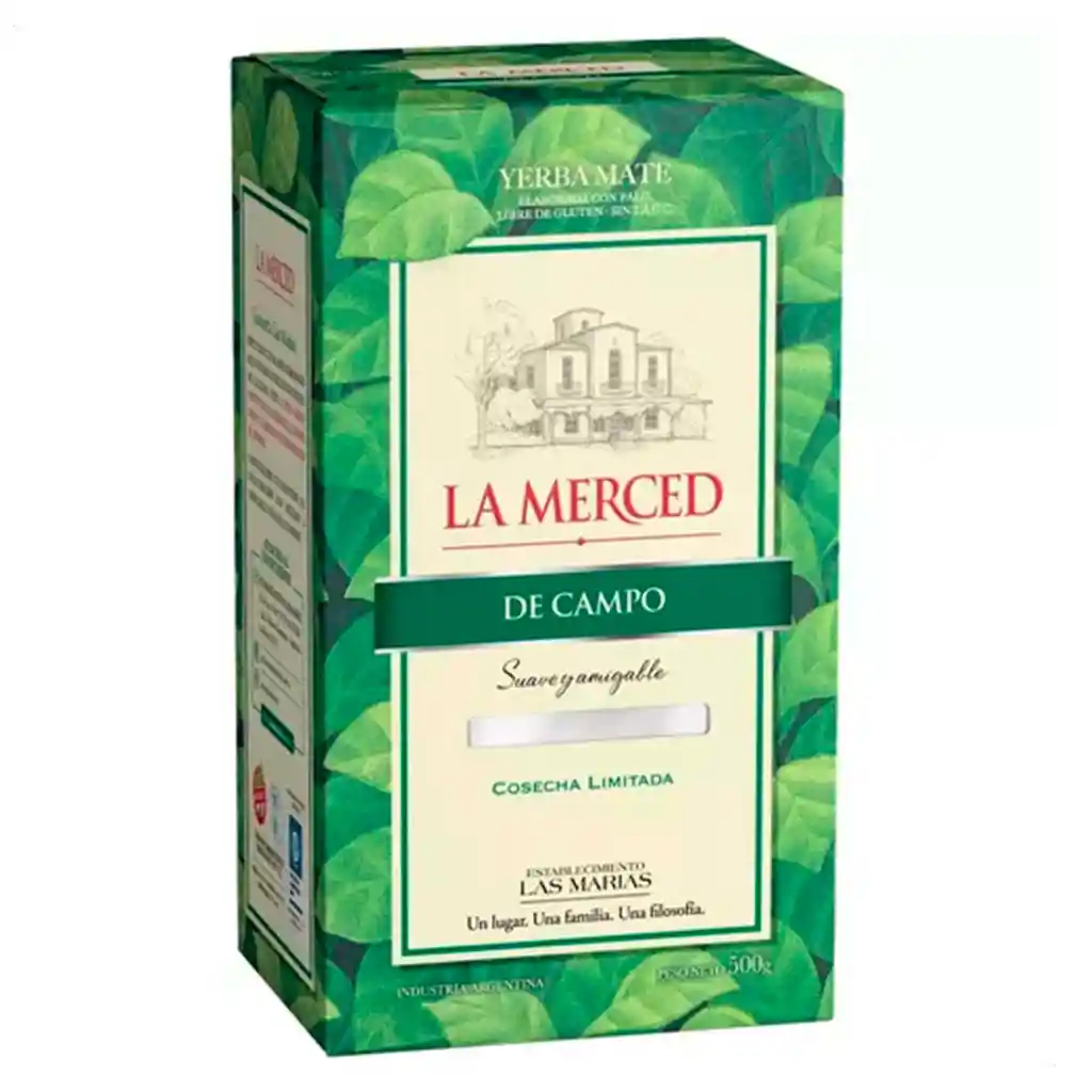 Las Marias Yerba Mate La Merced De Campo Cosecha Limitada Suave Y Amigable 500 G