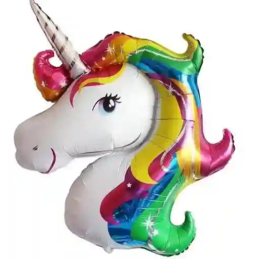 Globo Metalizado Unicornio Gigante 1 Metro Fiesta Cotillon