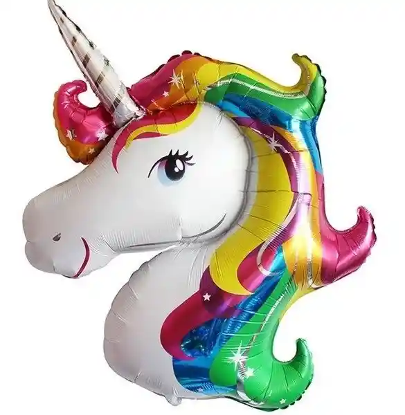 Globo Metalizado Unicornio Gigante 1 Metro Fiesta Cotillon