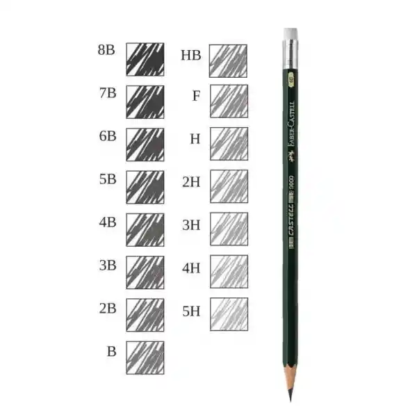 Lápiz 4h De Grafito Faber Castell 9000 Individual