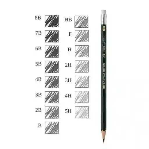 Lápiz 6b De Grafito Faber Castell 9000 Individual