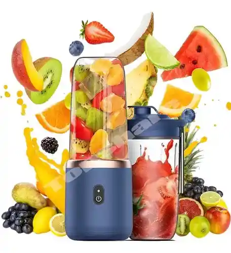 Mini Vaso Licuadora Portatil Usb Recargable Doble Vaso 400ml Batidora