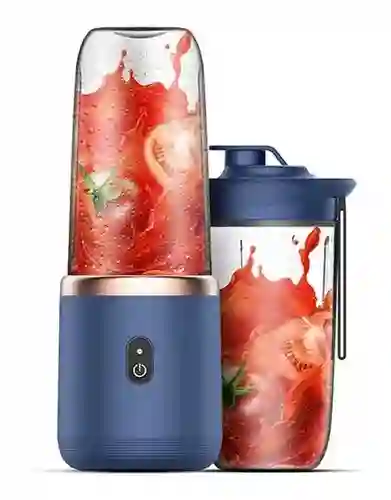 Mini Vaso Licuadora Portatil Usb Recargable Doble Vaso 400ml Batidora