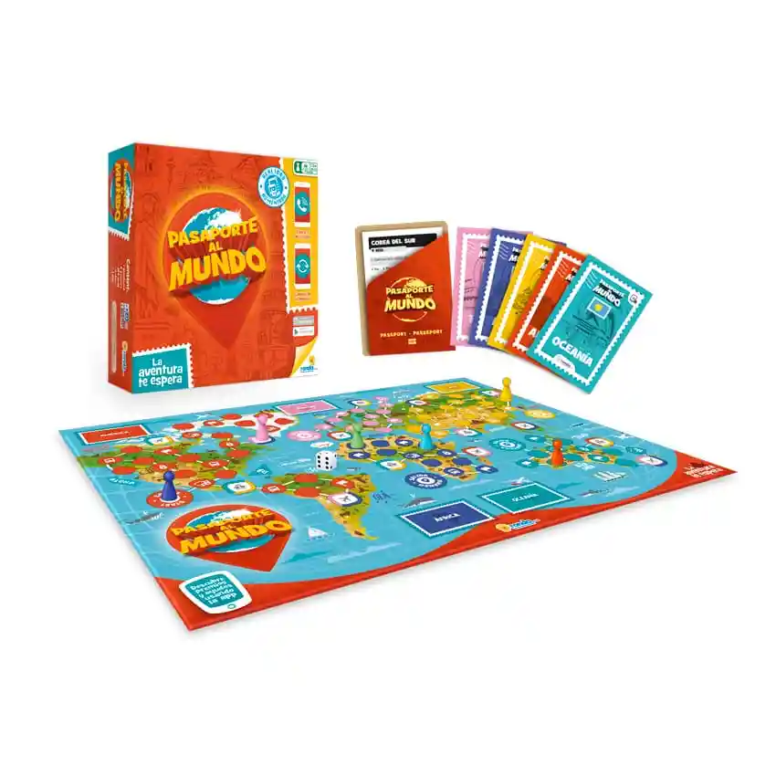 Juego De Mesa Pasaporte Al Mundo 10 Para Familia Niños