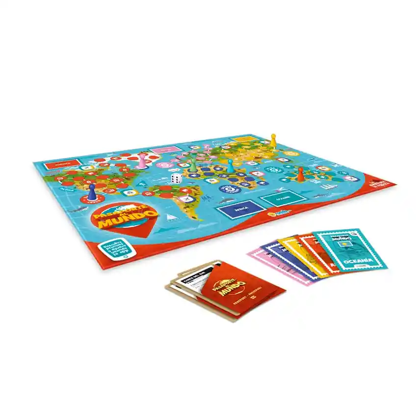 Juego De Mesa Pasaporte Al Mundo 10 Para Familia Niños