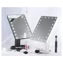 Led Mirror Espejo Cuadrado De Maquillaje , 16 Focos - Blanco