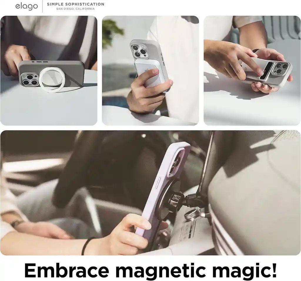 Elago Estuche Para Iphone 15 Pro Magsafe Silicone En Lavanda