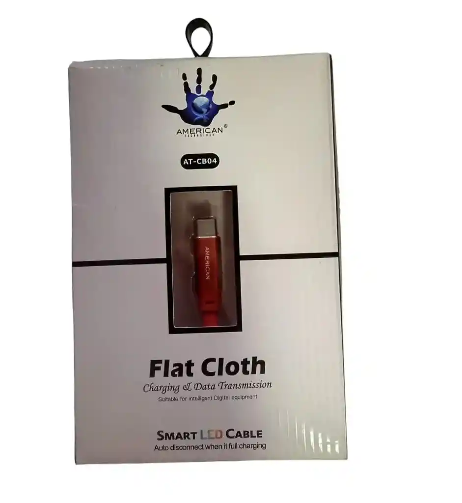 Cable Smart Led American Tipo C Flat Cloth At-cb04