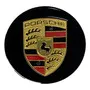 Centro De Rin Porsche Tapa Emblema Copa 76mm Negro X1