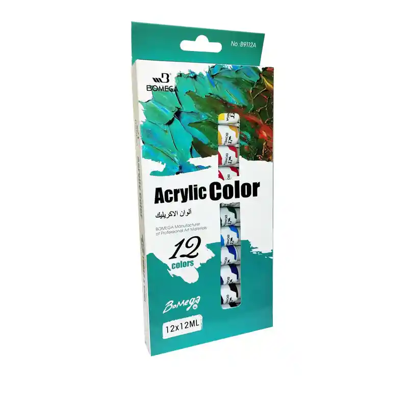 Pintura Acrilica De 12 Ml X12 Colores