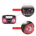 Parlante Recargable Bluetooth Karaoke Control Usb Radio Fm Kts-1189 Color Rojo