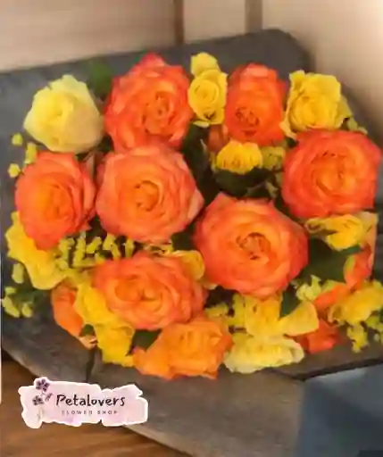 Rosas Amarillas Y Naranjas San Valentin