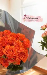 Flores Ramo Bouquet Rosas Naranjas