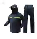 Traje Impermeable Termo Sellado Para Moto O Bicicleta, Traje De Protección A Dos Piezas Para Cuerpo Completo Con Linea Fluorescente