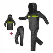 Traje Impermeable Termo Sellado Para Moto O Bicicleta, Traje De Protección A Dos Piezas Para Cuerpo Completo Con Linea Fluorescente