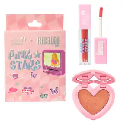 Kit Pink Stars Rubor Y Gloss Trendy