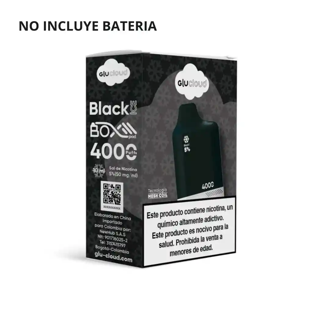 Glucloud Box Pod Black Ice / 4000 Puffs