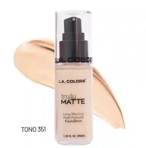 Base Truly Matte La Colors Tono 351 Porcelain 40ml