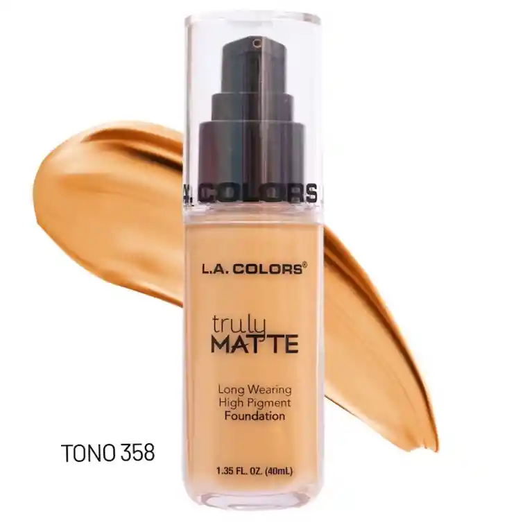 Base Truly Matte La Colors Tono 358 Warm Honey 40ml