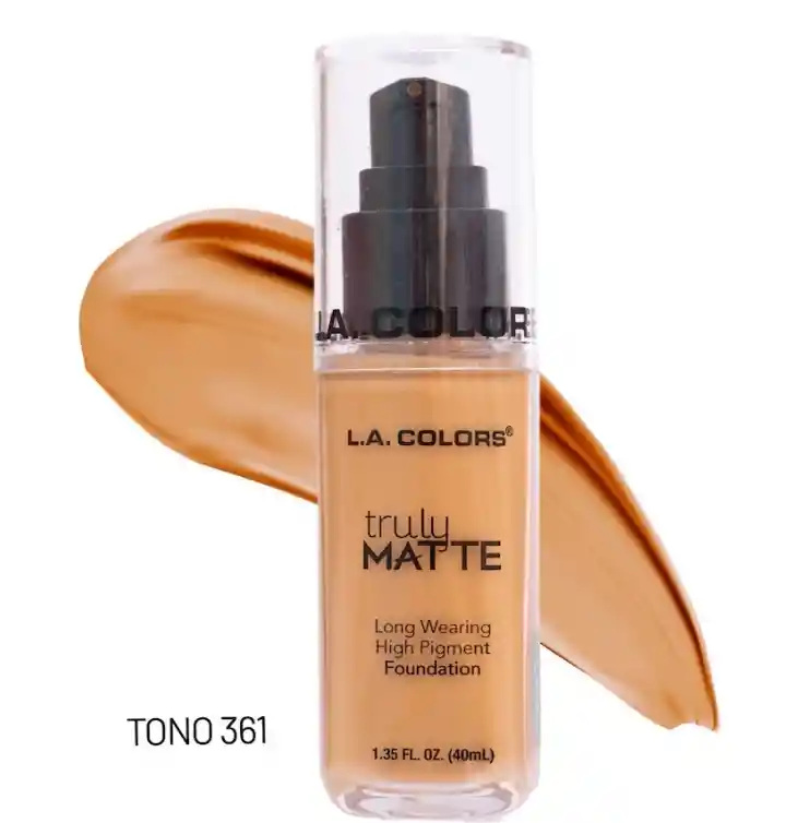 Base Truly Matte La Colors Tono 361 Deep Tan 40ml