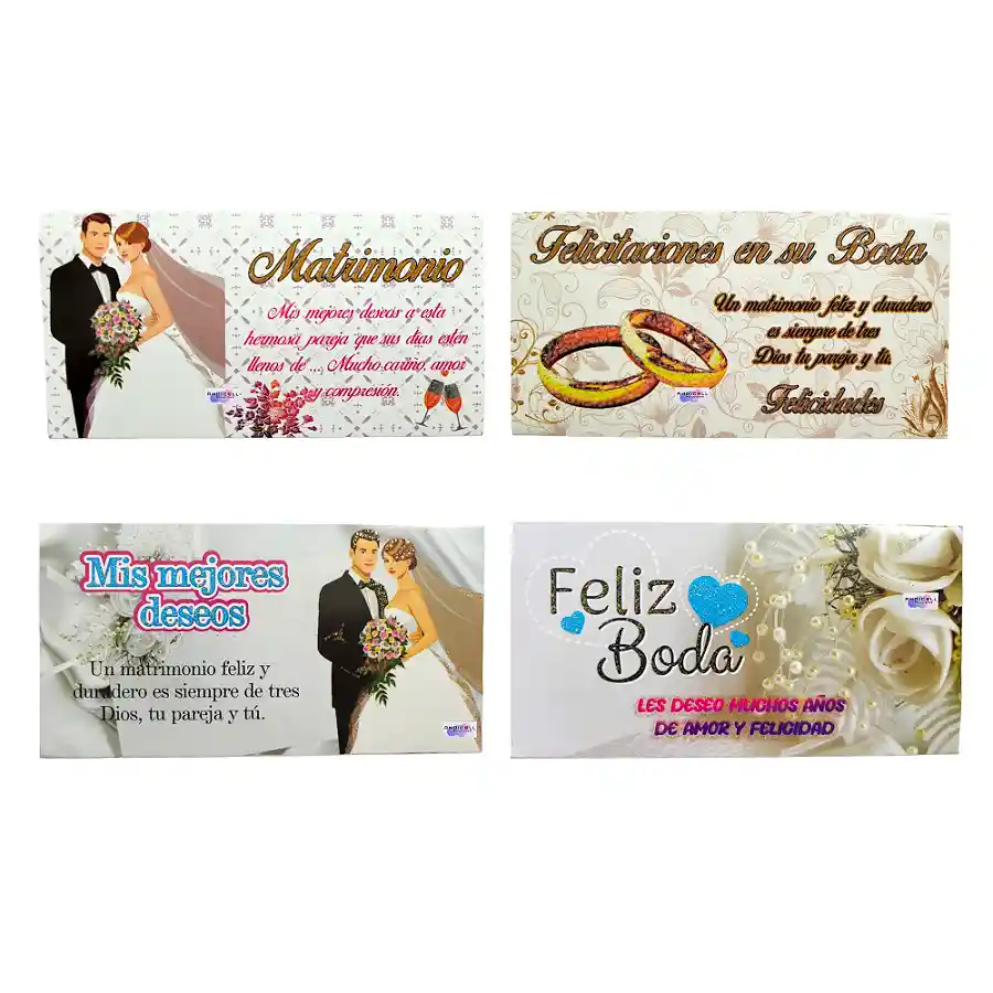 Set X 4 Sobres Lluvia De Sobres Matrimonio Boda