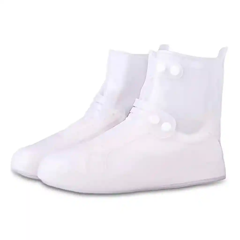 Zapatones Moto Lluvia Impermeable Suela Antideslizantes Blanco