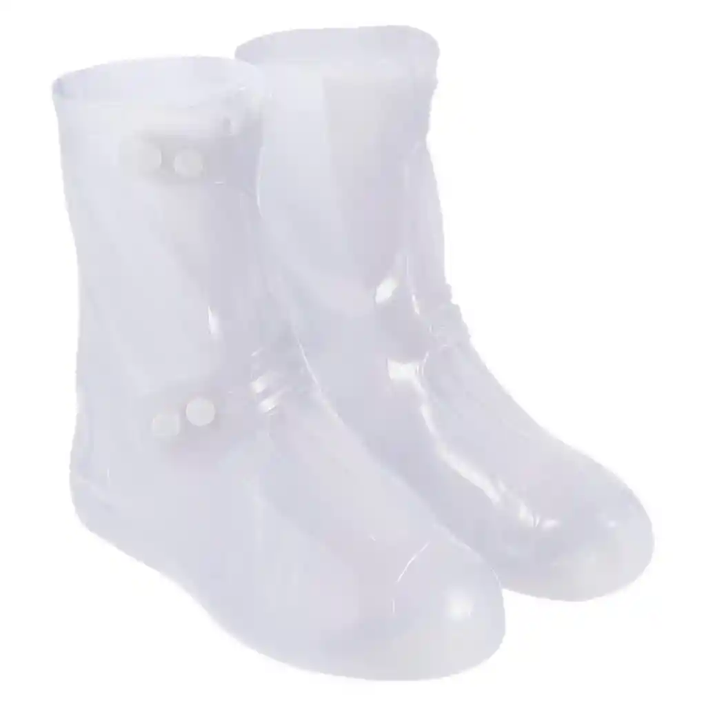 Zapatones Moto Lluvia Impermeable Suela Antideslizantes Blanco